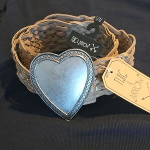 Boho Style Heart Buckle Woven Belt